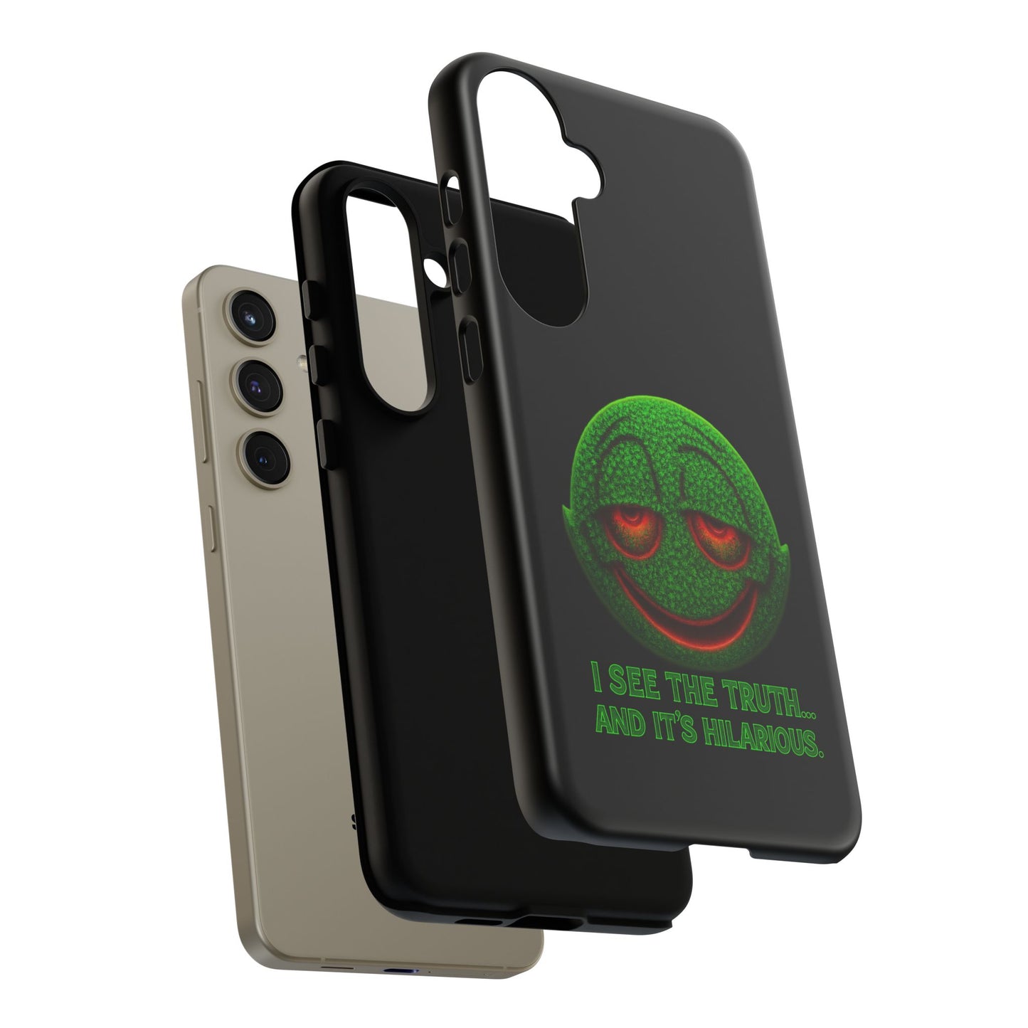 Phone Case — Green Smiley 'I See The Truth... And It's Hilarious' Protective Cover