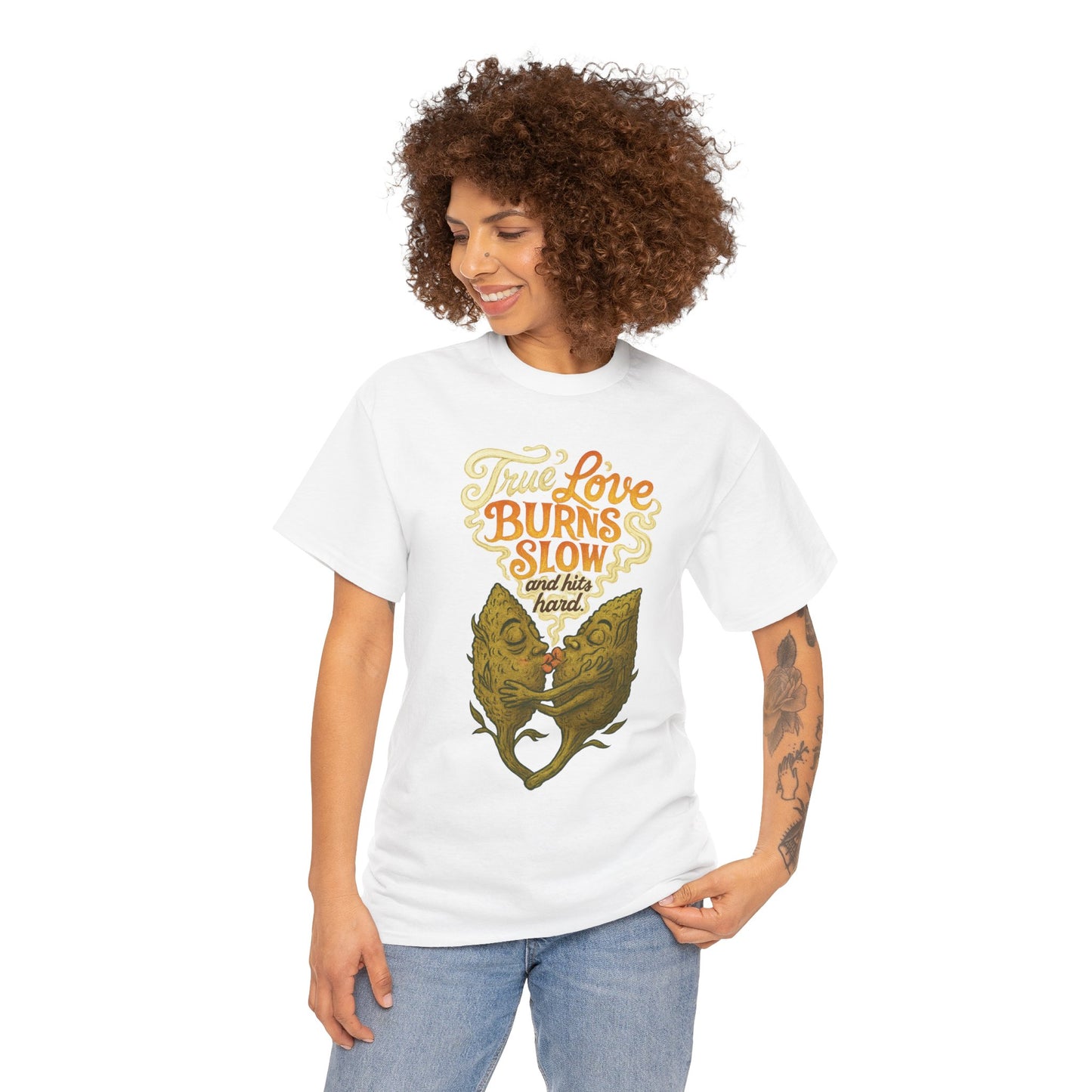 True Love Burns Slow and Hits Hard – Romantic Surrealist Fish T-Shirt