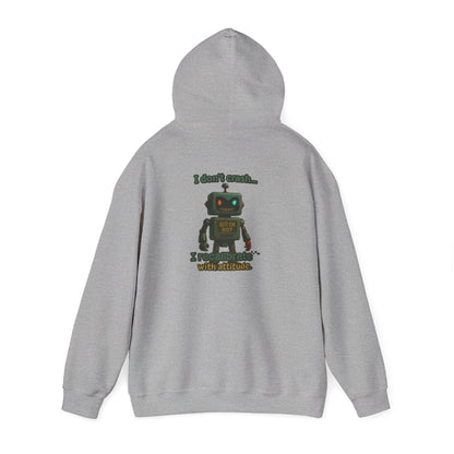 Retro Robot Hoodie — 'I Am Not A Toy' Vintage Toy Bot Sweatshirt