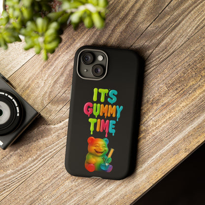 Phone Case — "It's Gummy Time" Rainbow Gummy Bear Protective Cover
