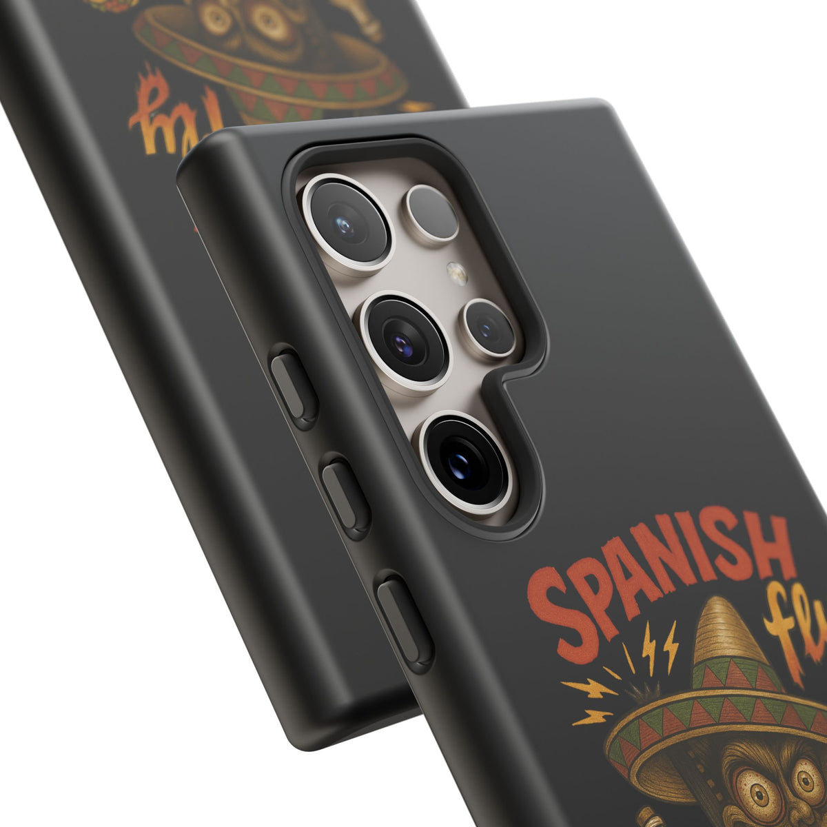 Spanish Fly Tough Phone Case — Retro Skull Sombrero Design