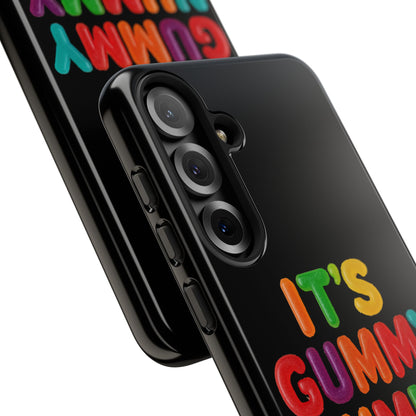 Phone Case — "It's Gummy Nummy Time" Colorful Candy Lettering Protective Case