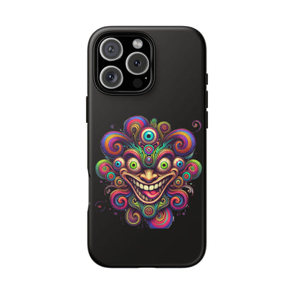 Psychedelic Jester Phone Case — Colorful Creepy Clown Tough Case