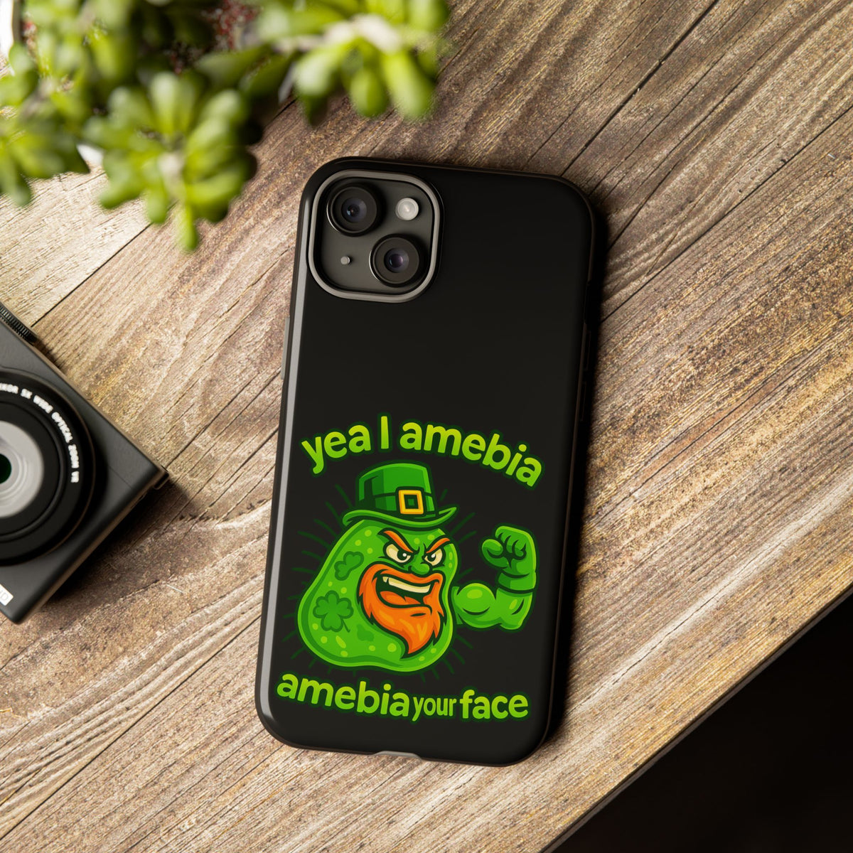 Phone Case – “Yea I Amebia, Amebia Your Face” St. Patrick’s Day Funny Amoeba Design