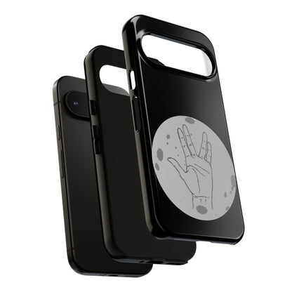 Spock Live Long Phone Case — Vulcan Salute Moon Graphic