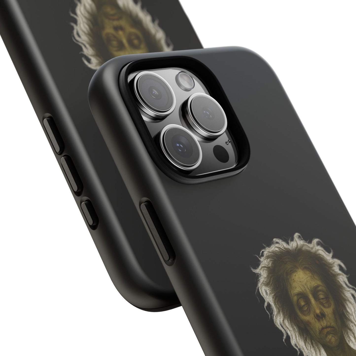 Phone Case — “Cursed to Rise Before Coffee Was Brewed” Goth Horror Design
