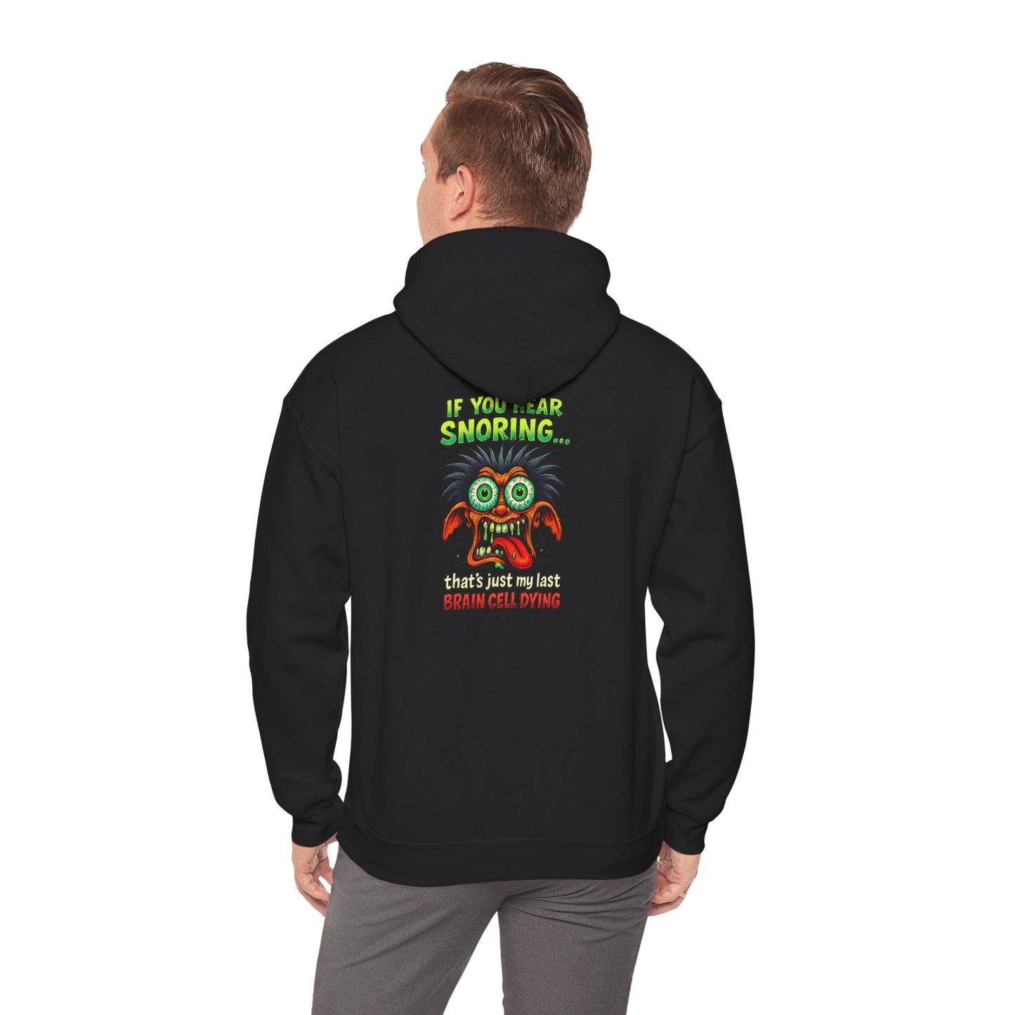 Funny Snoring Monster Hoodie – 'I'm Snoring' Graphic Back Pullover