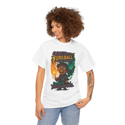 Fireball Wizard Character Tee | 'Friendship Spell' Magic Illustration