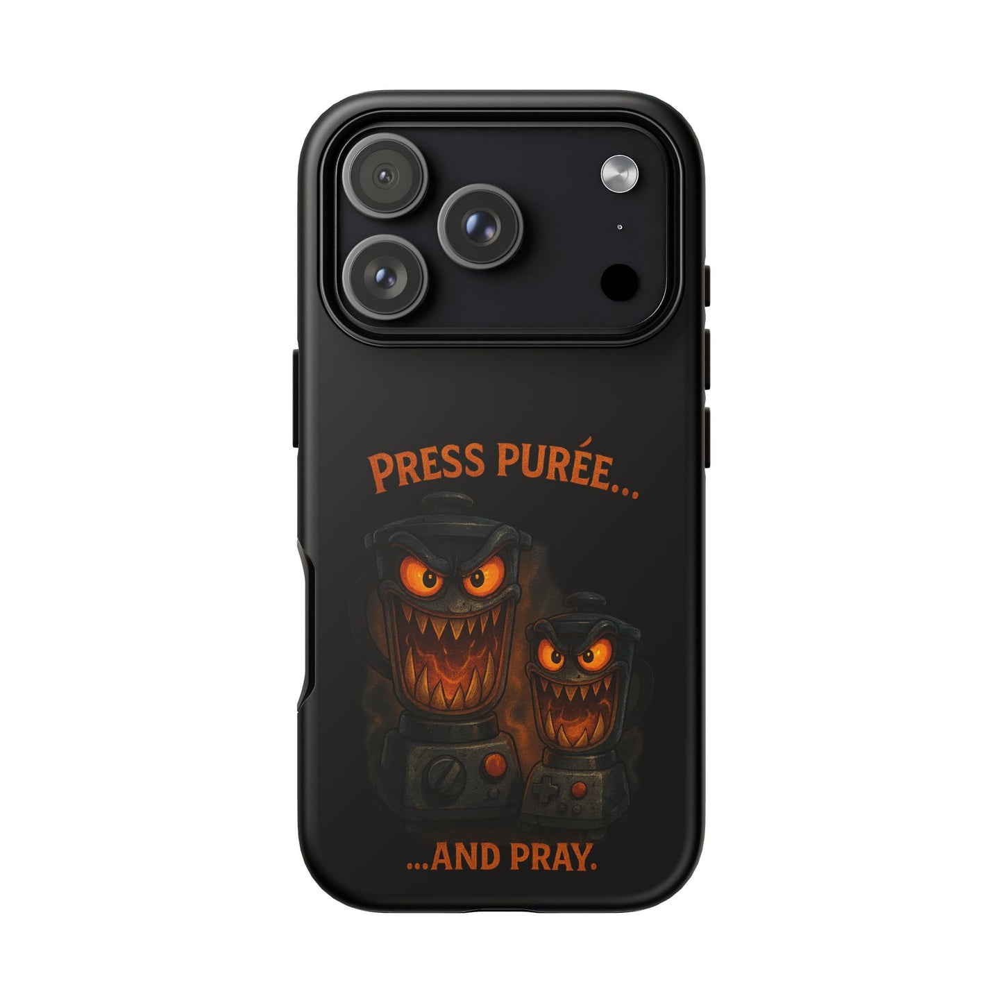 Phone Case - 'Press Purée...and Pray' Halloween Horror Protective Cover
