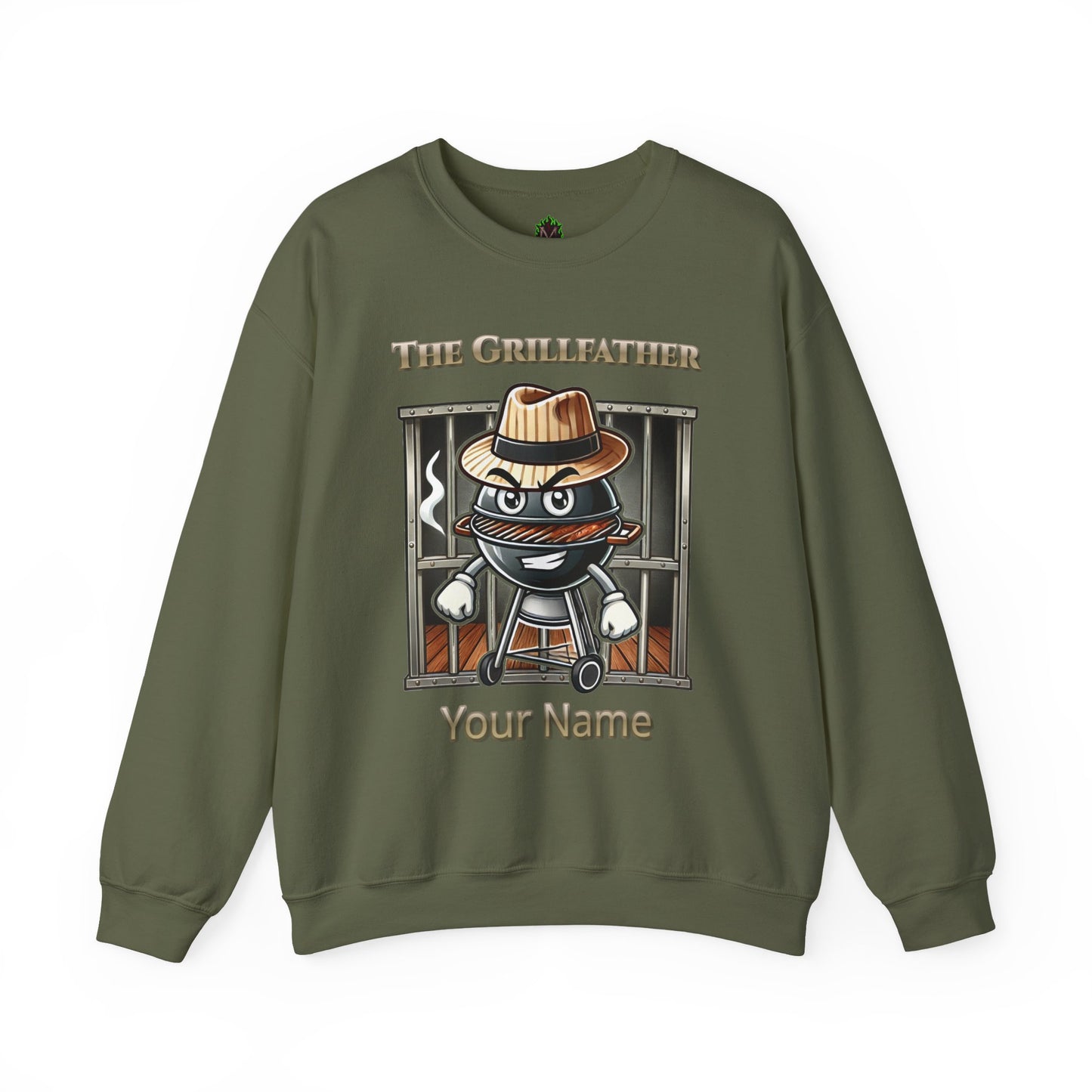 The Grillfather – Charcoal Crewneck Sweatshirt