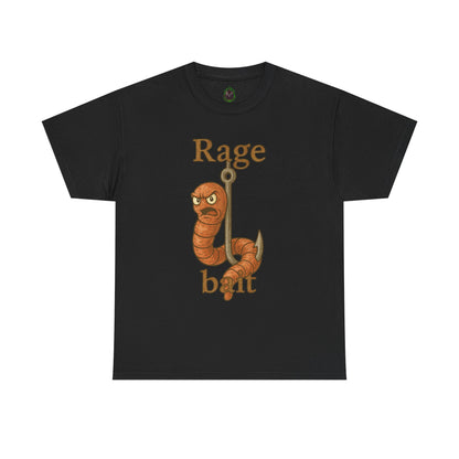 Rage Bait Worm T-Shirt | Angry Worm Fishing Hook Design