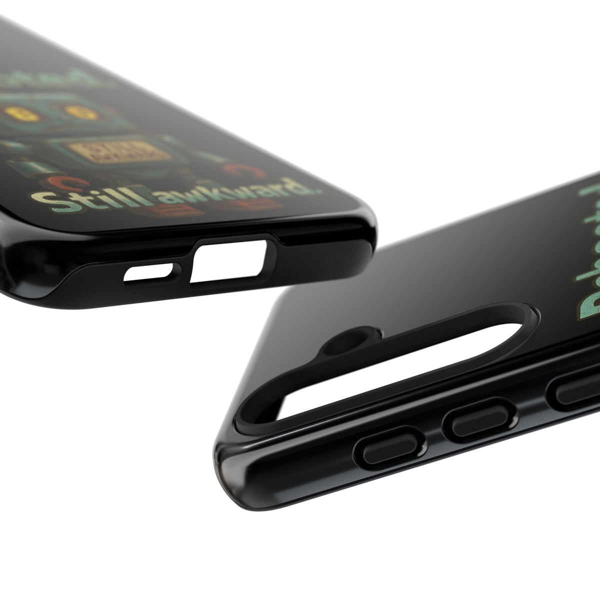 Phone Case — 'Rebooted. Still Awkward.' Retro Robot Protective Cover