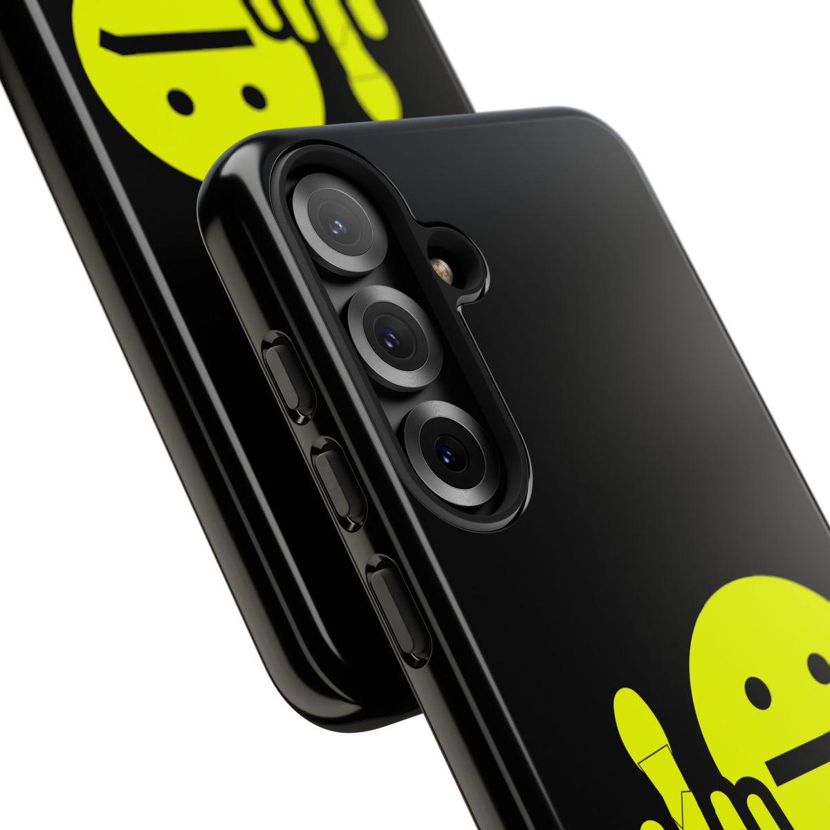 Phone Case — Neon Middle Finger Emoji Graphic