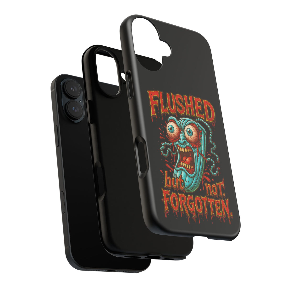 Phone Case — "Flushed But Not Forgotten" Horror Graphic iPhone Cover