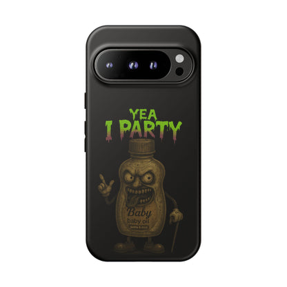 Phone Case — 'Yea I Party' Creepy Baby Bottle Graphic