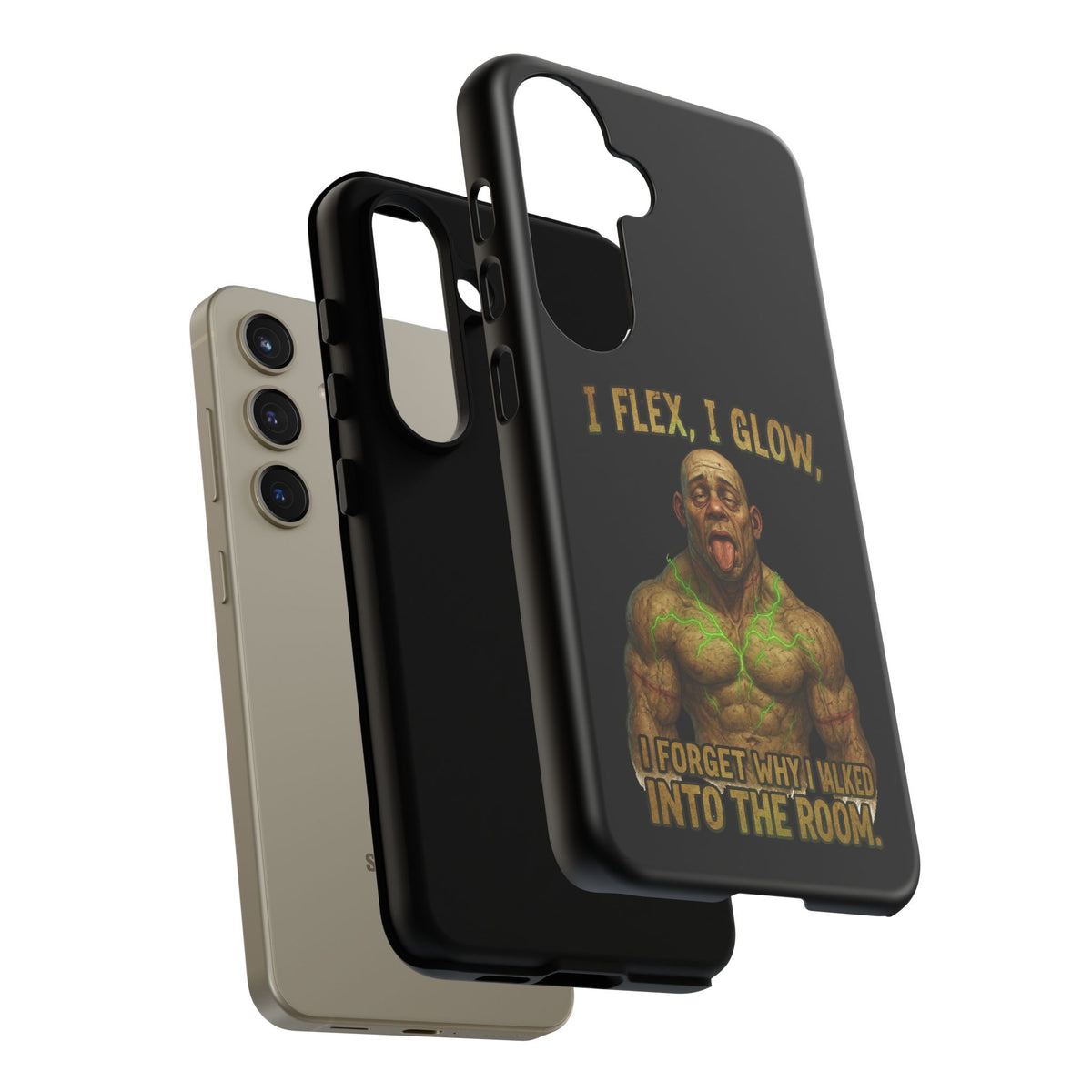 Phone Case — I Flex, I Glow Funny Muscular Guy Phone Cover