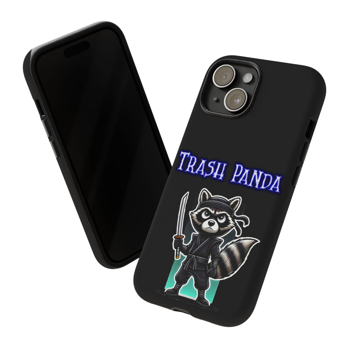 Trash Panda Ninja Phone Case — Cute Raccoon Warrior Protective Case