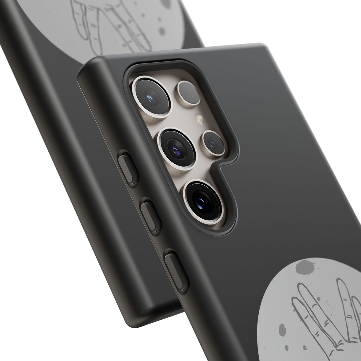 Spock Live Long Phone Case — Vulcan Salute Moon Graphic
