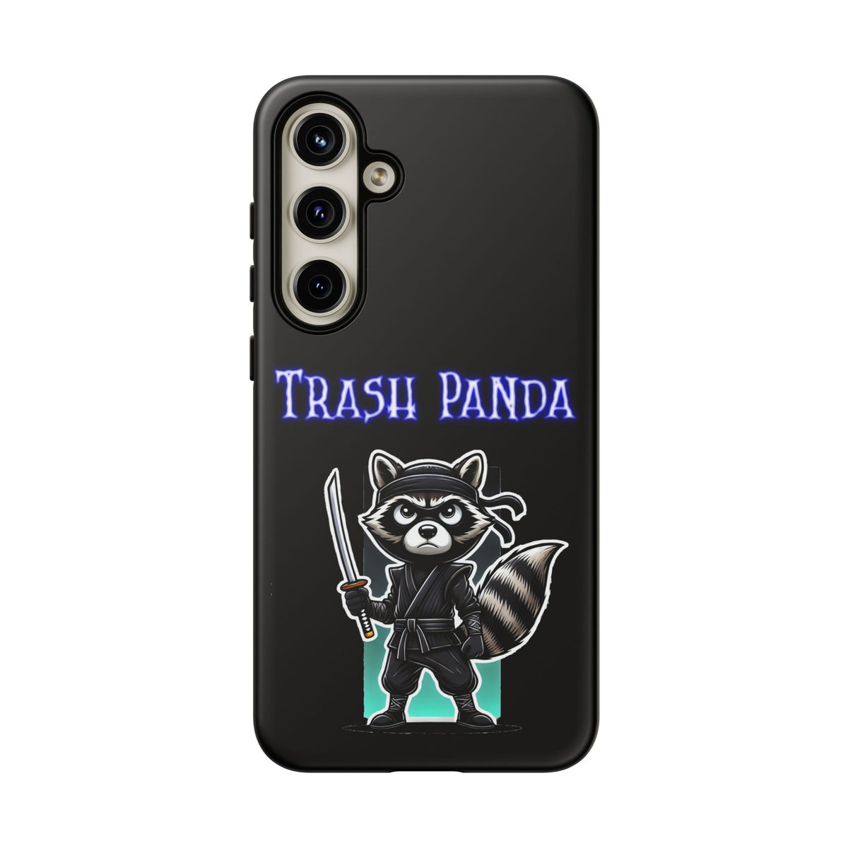 Trash Panda Ninja Phone Case — Cute Raccoon Warrior Protective Case