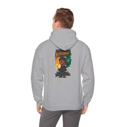 Fireball Demon Hoodie — Fiery Illustration Sweatshirt