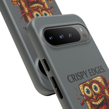 Phone Case — "Crispy Edges. Murder Center." Horror Toast Graphic