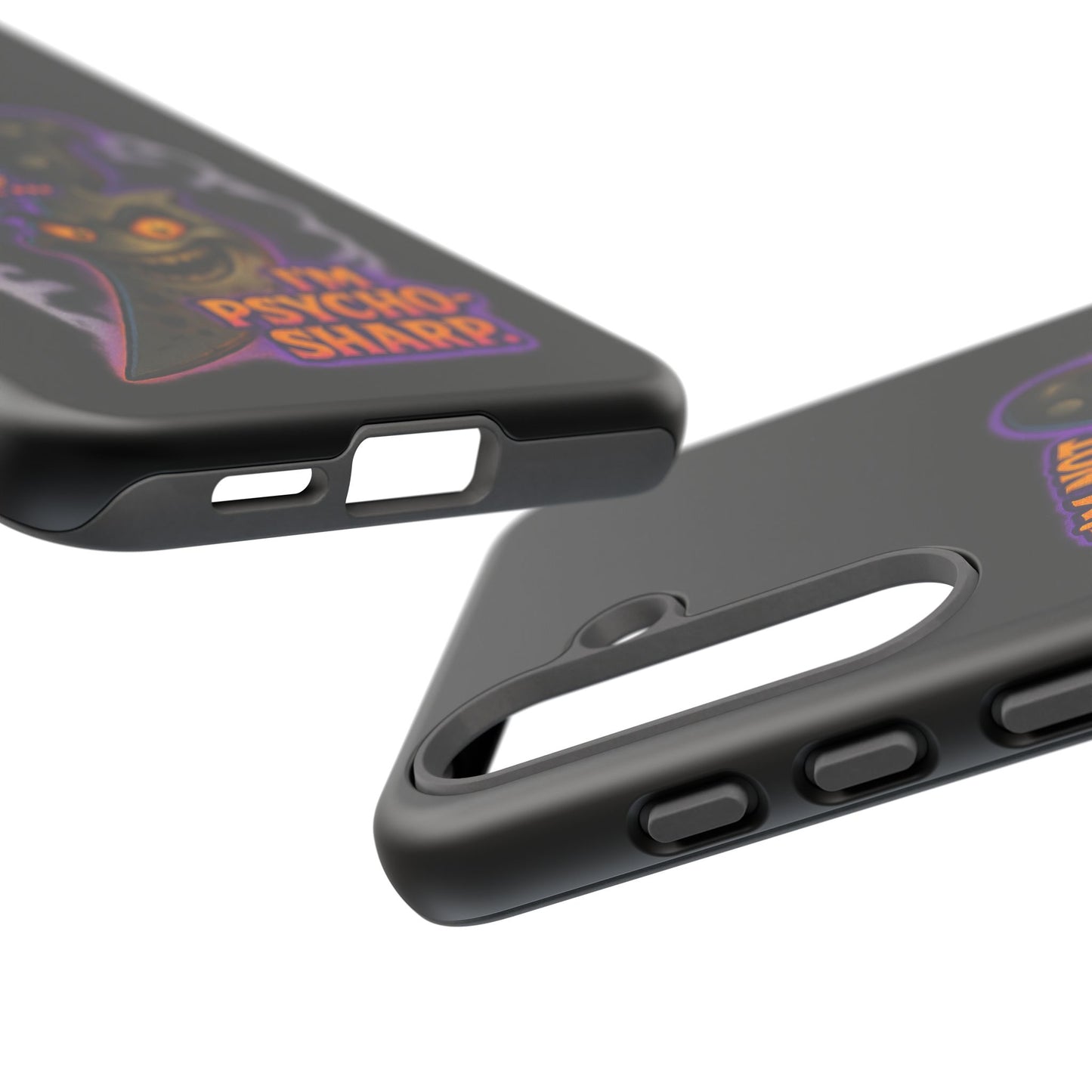 Knife Graphic Phone Case — "I'm Not Just Sharp... I'm Psycho-Sharp" Horror Phone Cover