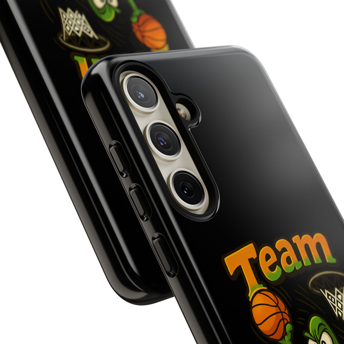 Team Player Basketball Phone Case — Cute Cartoon Pickle Dunk Phone Cover