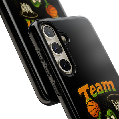 Team Player Basketball Phone Case — Cute Cartoon Pickle Dunk Phone Cover