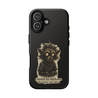 Phone Case — "Chosen by Darkness (Or Maybe Just Rabies)" Cute Creepy Lemur Design