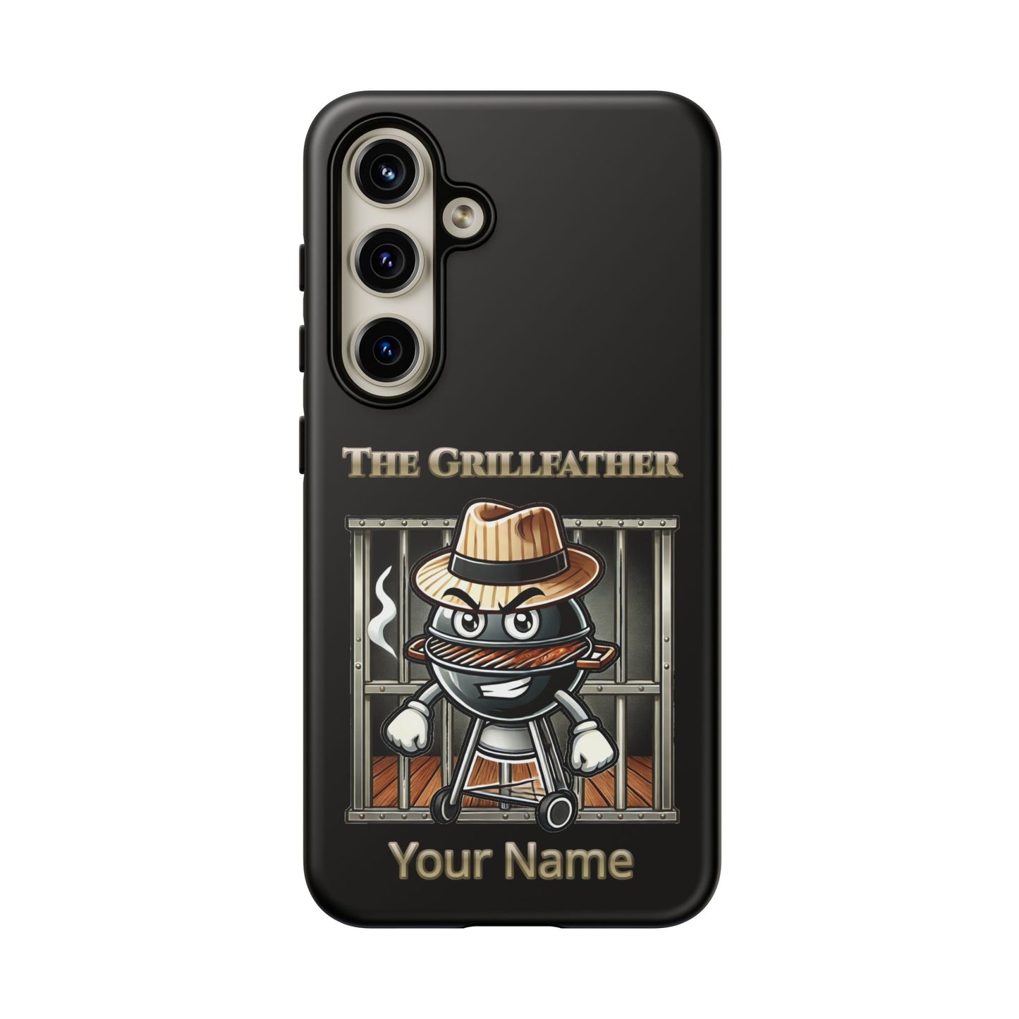 Grillfather Personalized Phone Case — Funny BBQ Smoker Design