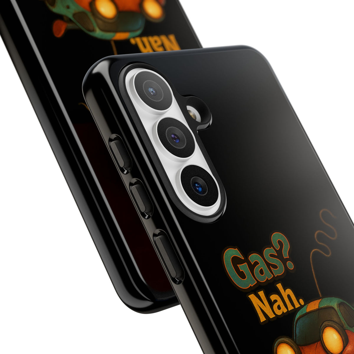 Phone Case — "Gas? Nah. I Run on Bad Far Decisions" Funny Cartoon Car Protective Cover