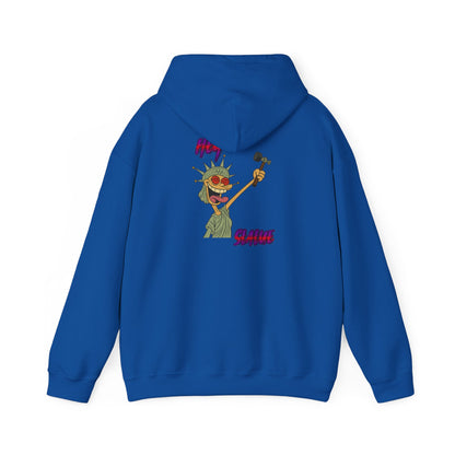 Statue of Liberty Cartoon Hoodie – 'Party Statue' Funny NYC Pride Sweatshirt