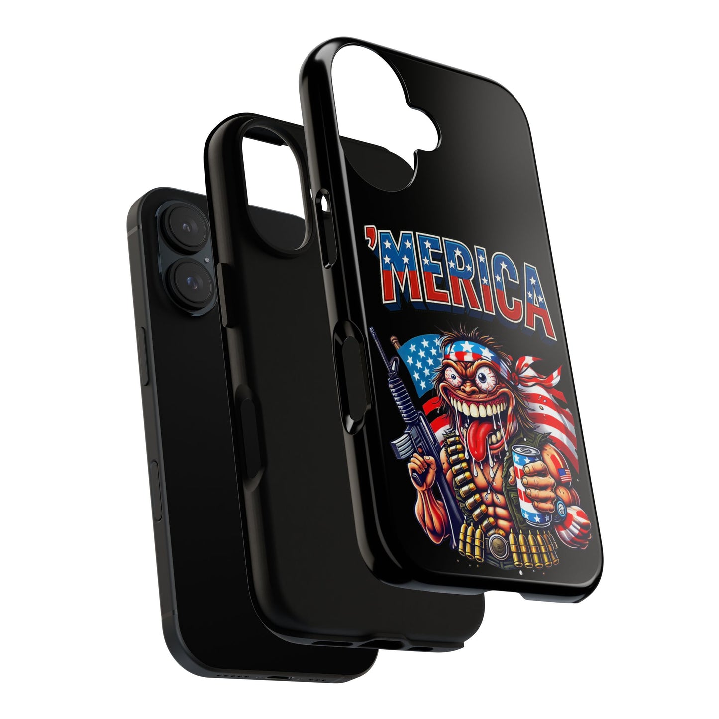 'MERICA Patriotic Phone Case — American Flag Madman Design