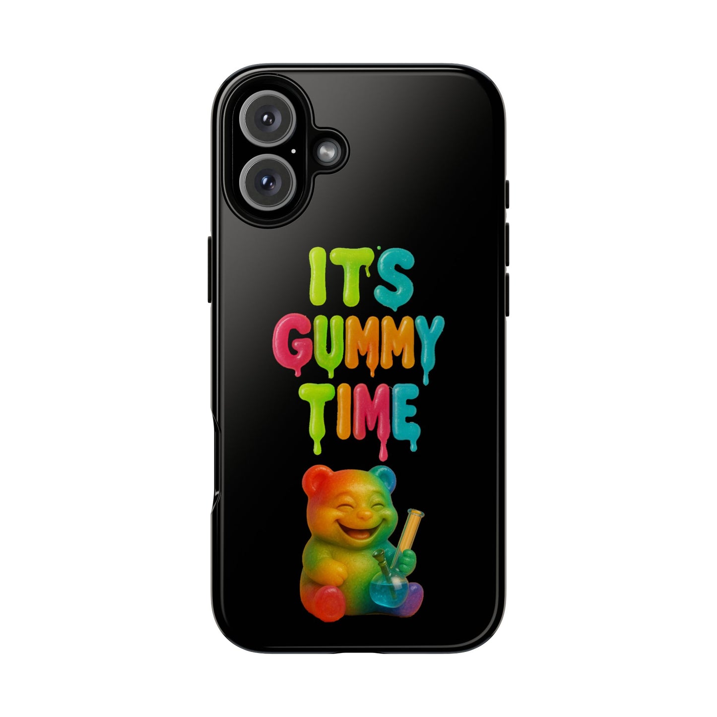 Phone Case — "It's Gummy Time" Rainbow Gummy Bear Protective Cover