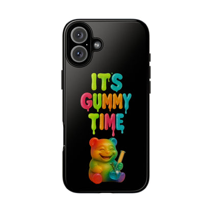 Phone Case — "It's Gummy Time" Rainbow Gummy Bear Protective Cover