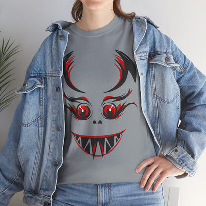 Creepy Grinning Demon Face T-Shirt | Halloween Horror Tee