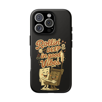 Phone Case — "Rollin' Deep in Good Vibes" Cartoon Retro Design