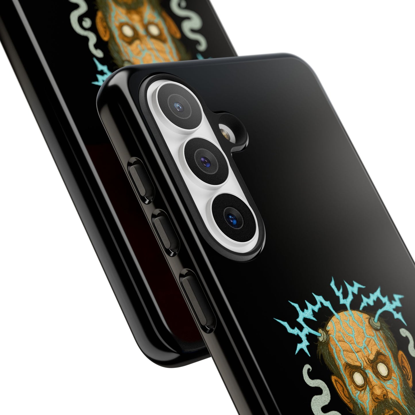 Phone Case — “I’m Not Charged Up… I’m Barely Contained” Electric Horror Design