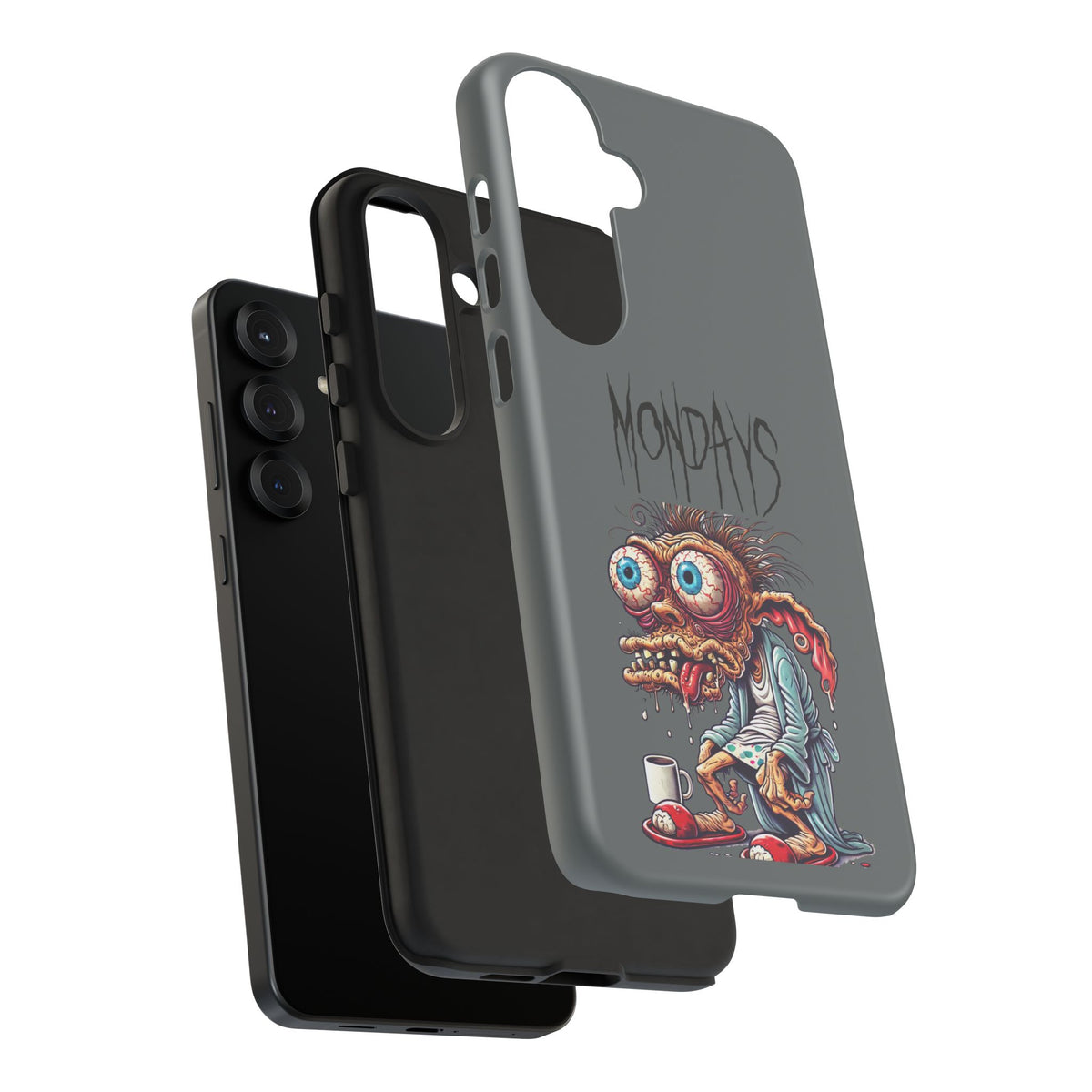 Mondays Zombie Character Phone Case – Funny Groggy Coffee Phone Cover