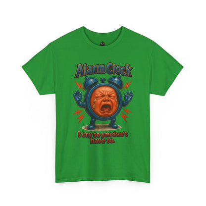 Alarm Clock Crying Baby Tee | Retro Cartoon Alarm Graphic