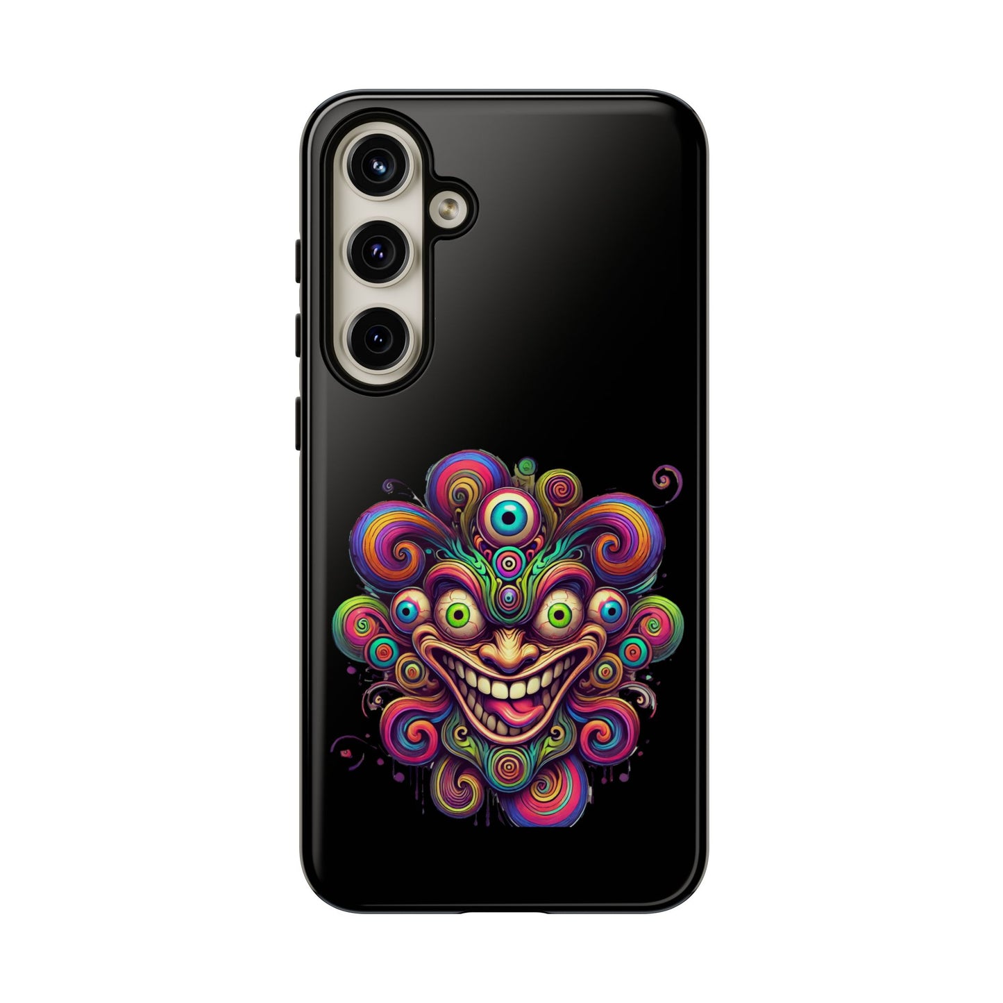 Psychedelic Jester Phone Case — Colorful Creepy Clown Tough Case