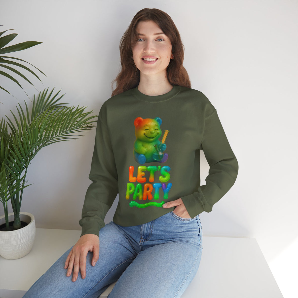 Let’s Party Gummy Bear Crewneck Sweatshirt