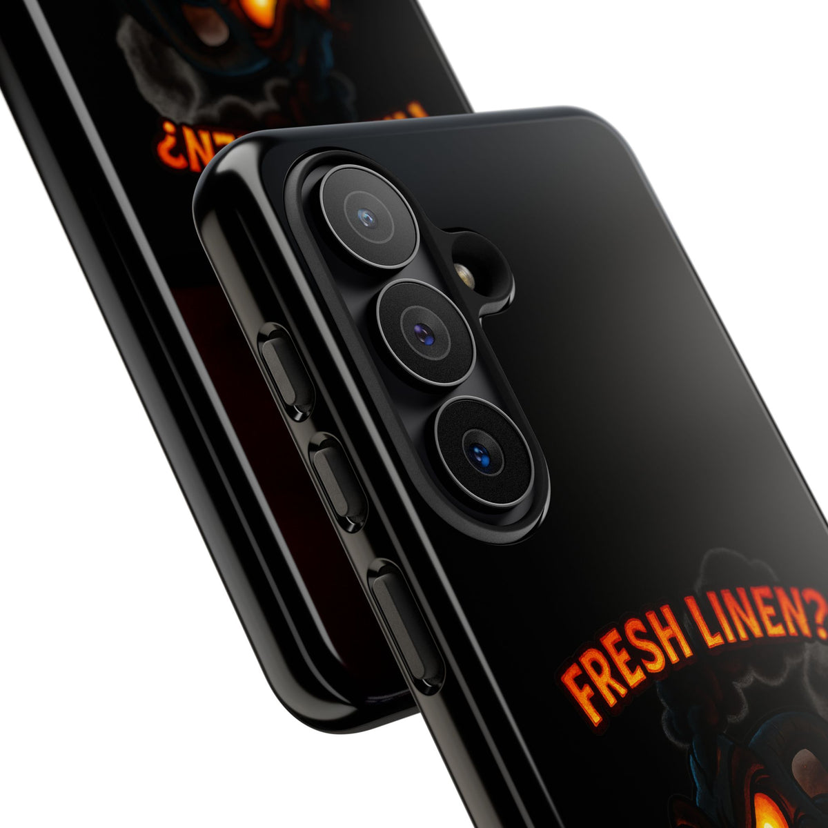 Phone Case — 'Fresh Linen? I Smell Fear.' Spooky Pumpkin Horror Protective Case