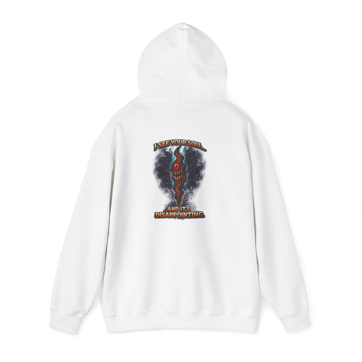 Smoky Graphic Hoodie — 'I See Your Soul' Back Print