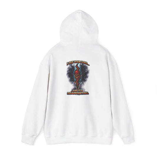 Smoky Graphic Hoodie — 'I See Your Soul' Back Print