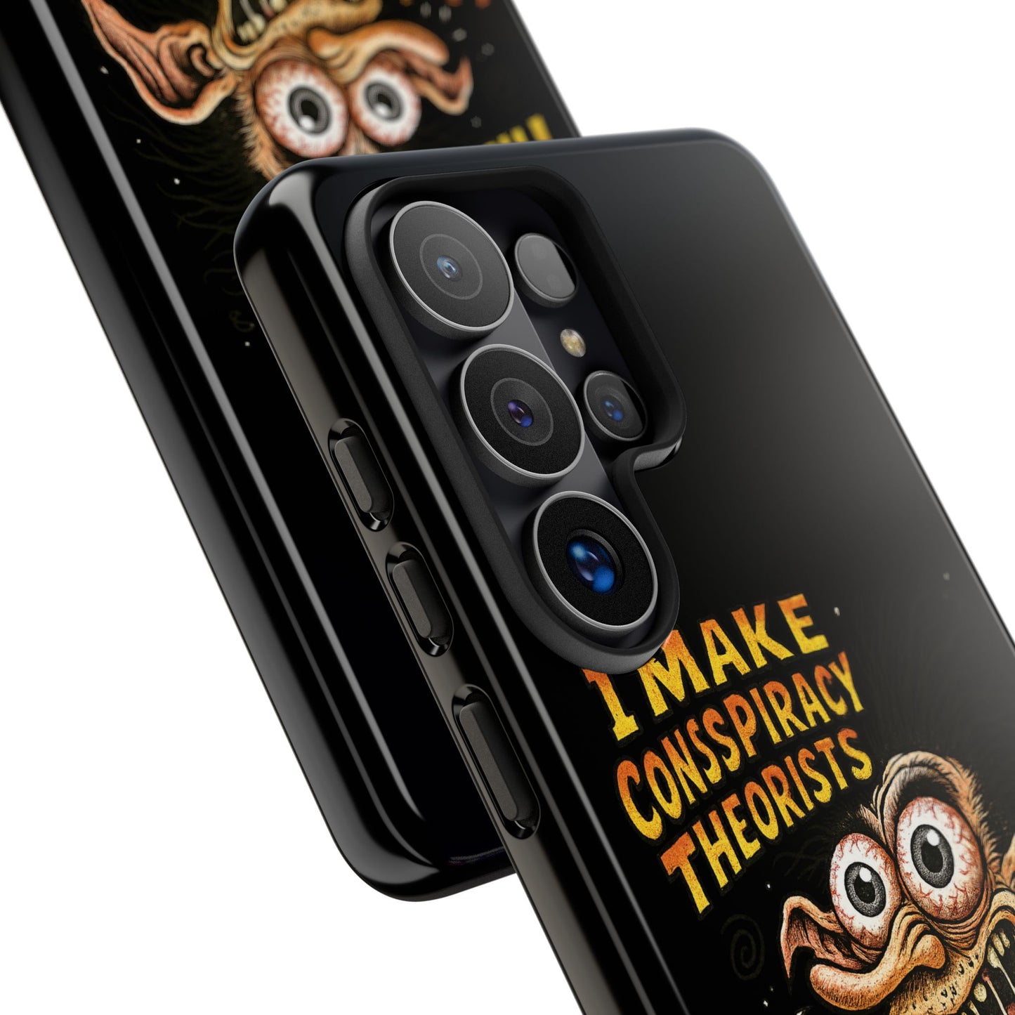 Phone Case — "I Make Conspiracy Theorists Look Lazy" Funny Retro Monster Design