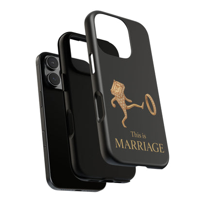 Phone Case - ‘This is Marriage’ Gold Ring Cartoon Design