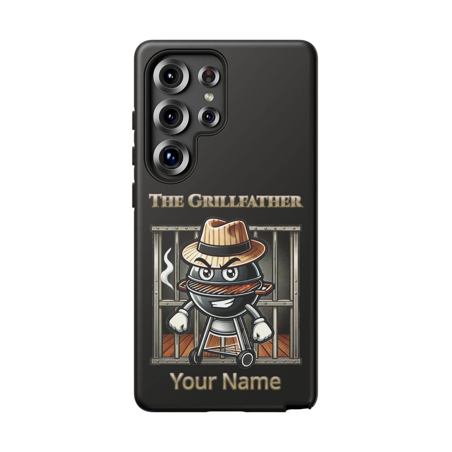 Grillfather Personalized Phone Case — Funny BBQ Smoker Design