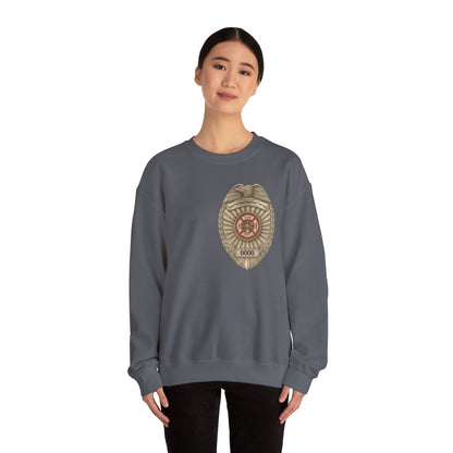 Flames Test Metal Courage Defines the Firefighter Crewneck Sweatshirt