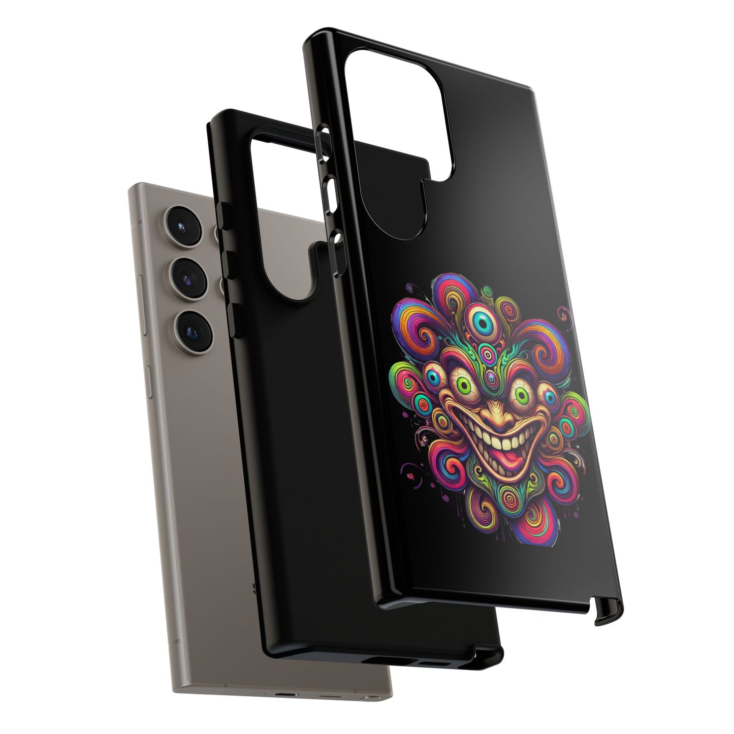 Psychedelic Jester Phone Case — Colorful Creepy Clown Tough Case